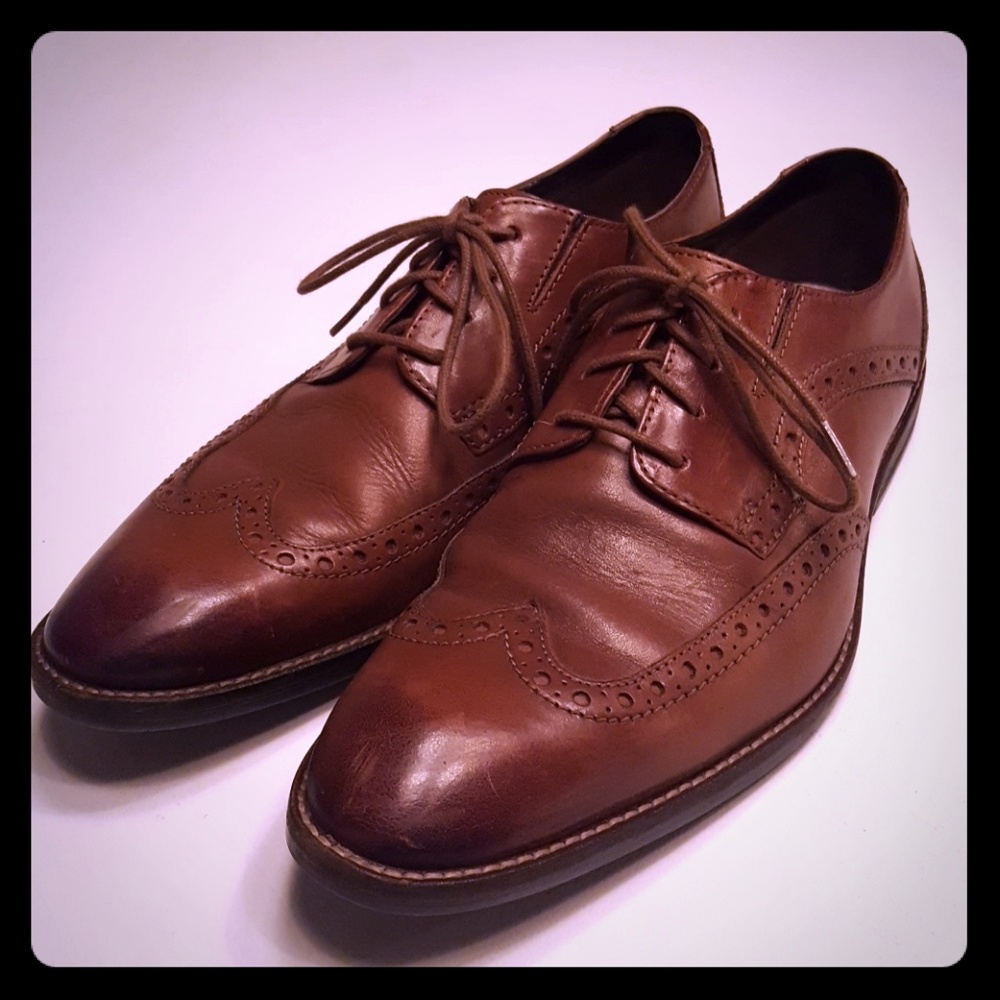 Clark's Mens 8.5 Brown Oxford Shoes
